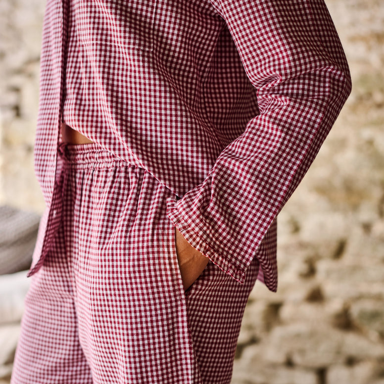 Gingham Ruffle Pyjama