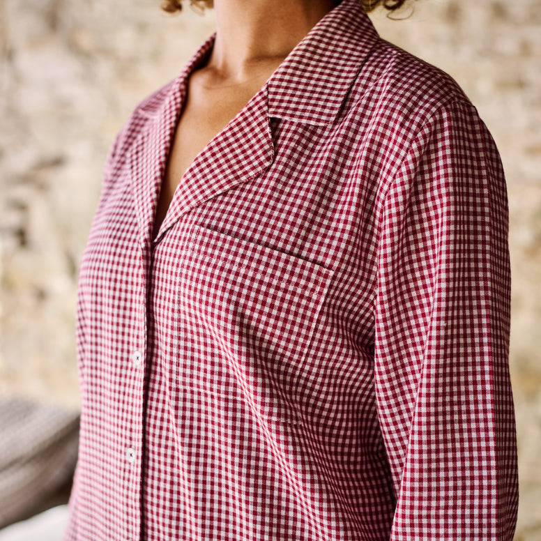 Gingham Ruffle Pyjama