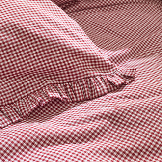 Gingham Ruffle Duvet Cover + PJ Bundle