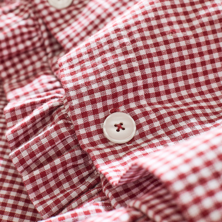 Gingham Ruffle Duvet Cover Set