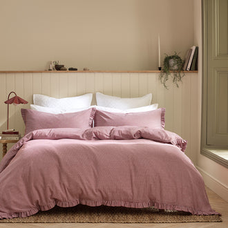 Gingham Ruffle Duvet Cover + PJ Bundle