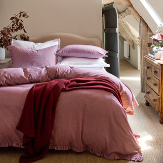 Gingham Ruffle Duvet Cover + PJ Bundle