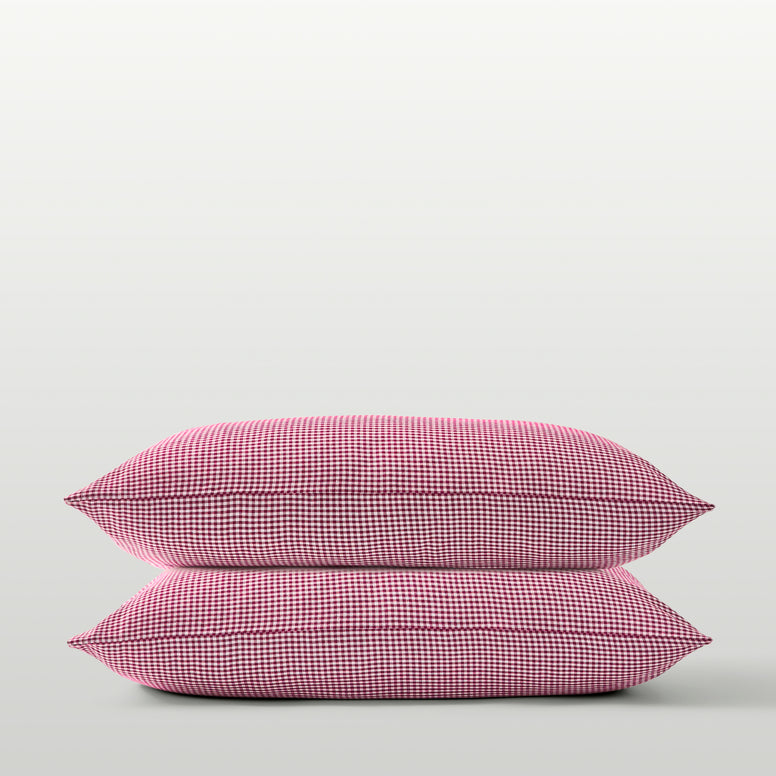 Gingham Ruffle Pillowcase Pair