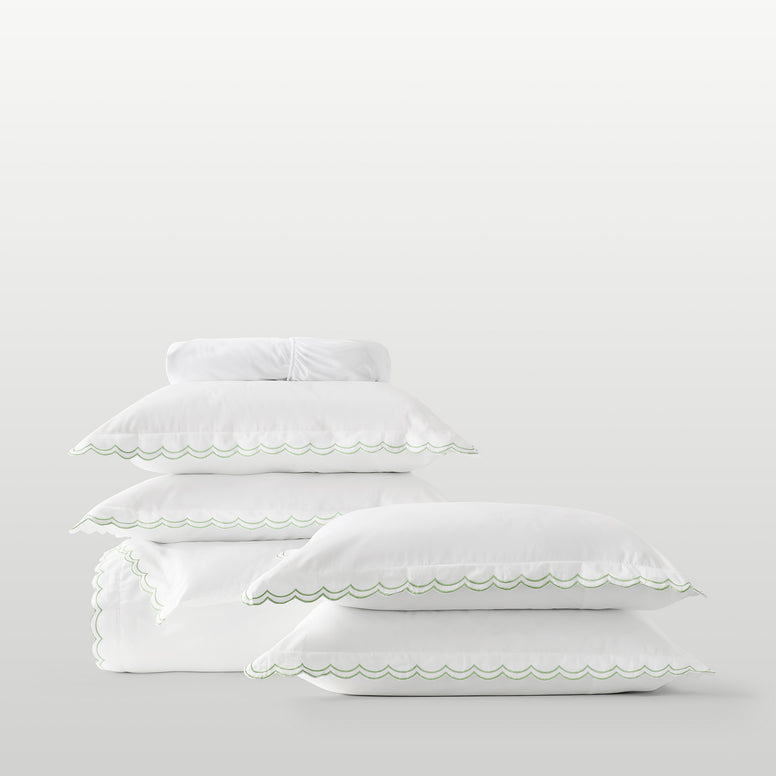Scallop Edge Duvet Cover Bundle
