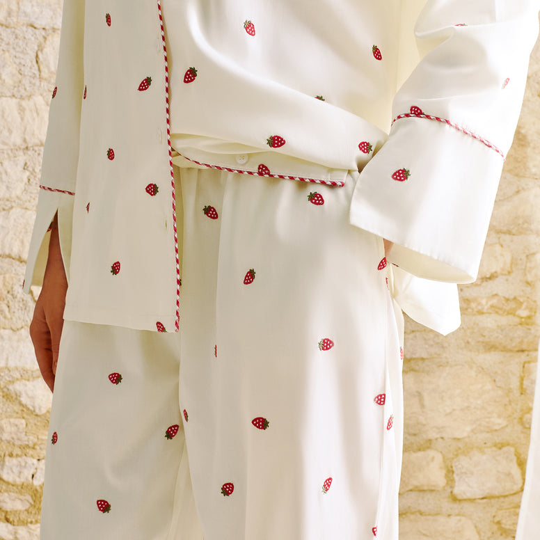Strawberry Embroidery  PJs