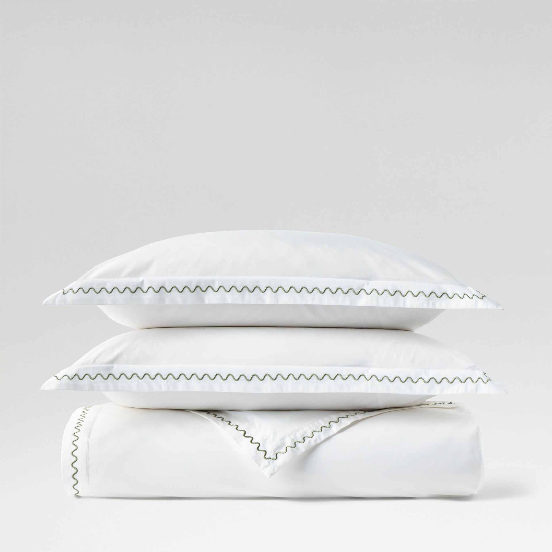 Wave Embroidery Duvet Cover Set